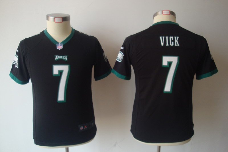 Youth NEW NFL Philadelphia Eagles 7 Michael Vick Black Jerseys