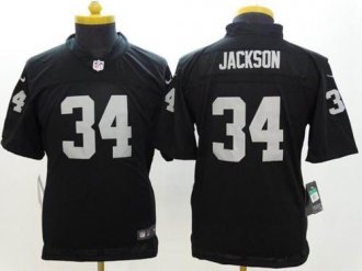 Youth Nike Raiders #34 Bo Jackson Black Team Color NFL Limited Jersey