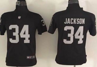 Youth Nike Raiders #34 Bo Jackson Black Team Color Stitched NFL Elite Jersey