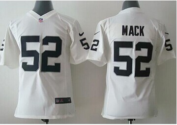 Youth Nike Raiders #52 Khalil Mack White NFL Elite Jersey