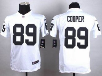 Youth Nike Raiders #89 Amari Cooper White Stitched NFL Elite Jersey