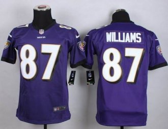 Youth Nike Ravens #87 Maxx Williams Purple Team Color Stitched NFL New Elite Jersey