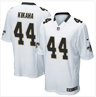 Youth Nike Saints #44 Hau'oli Kikaha White Stitched NFL Elite Jersey