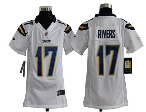 Youth NEW San Diego Chargers 17# Philip Rivers White Jerseys