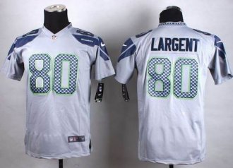 Youth Nike Seahawks #80 Steve Largent Grey Alternate Stitched NFL Elite Jersey