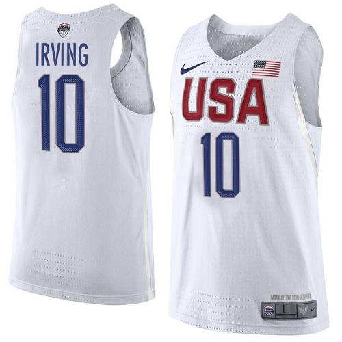Youth Nike Team USA #10 Kyrie Irving White 2016 Dream Team Game NBA Jersey