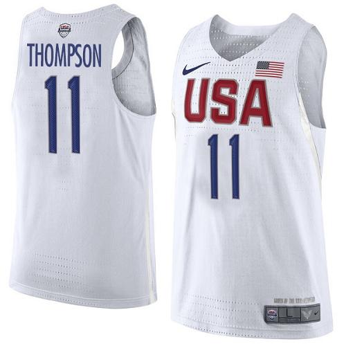Youth Nike Team USA #11 Klay Thompson White 2016 Dream Team Game NBA Jersey