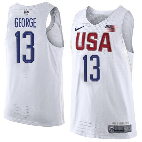 Youth Nike Team USA #13 Paul George White 2016 Dream Team Game NBA Jersey