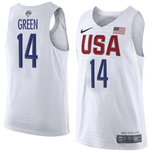 Youth Nike Team USA #14 Draymond Green White 2016 Dream Team Game NBA Jersey