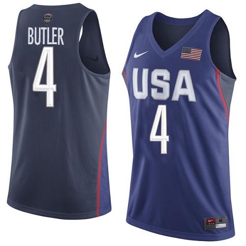 Youth Nike Team USA #4 Jimmy Butler Navy Blue 2016 Dream Team Game NBA Jersey