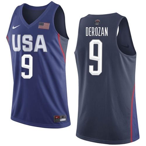 Youth Nike Team USA #9 DeMar DeRozan Navy Blue 2016 Dream Team Game NBA Jersey