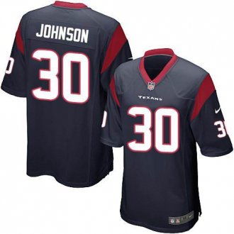 Youth Nike Texans #30 Kevin Johnson Navy Blue Team Color Stitched NFL Elite jersey