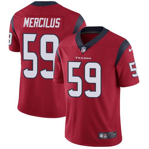 Youth Nike Texans #59 Whitney Mercilus Red Stitched NFL Vapor Untouchable Limited Jersey
