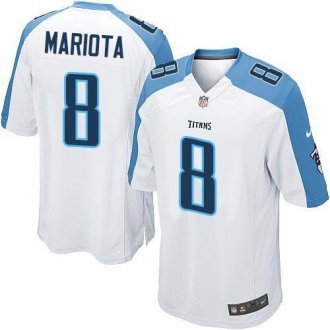 Youth Nike Titans #8 Marcus Mariota White Stitched NFL Elite Jersey