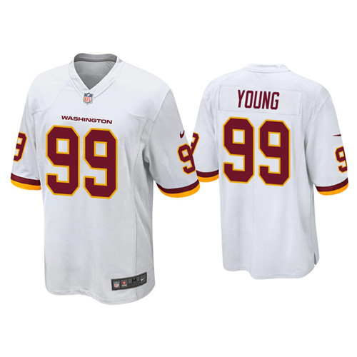 Youth Nike Washington 99 Chase Young White Limited Jersey