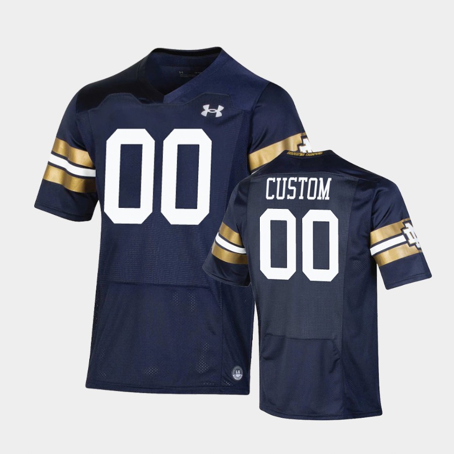 Youth Notre Dame Fighting Irish Custom Terry Hanratty Lou Holtz WILL FULLER Quenton Nelson Durham Smythe Armour Navy 2021 