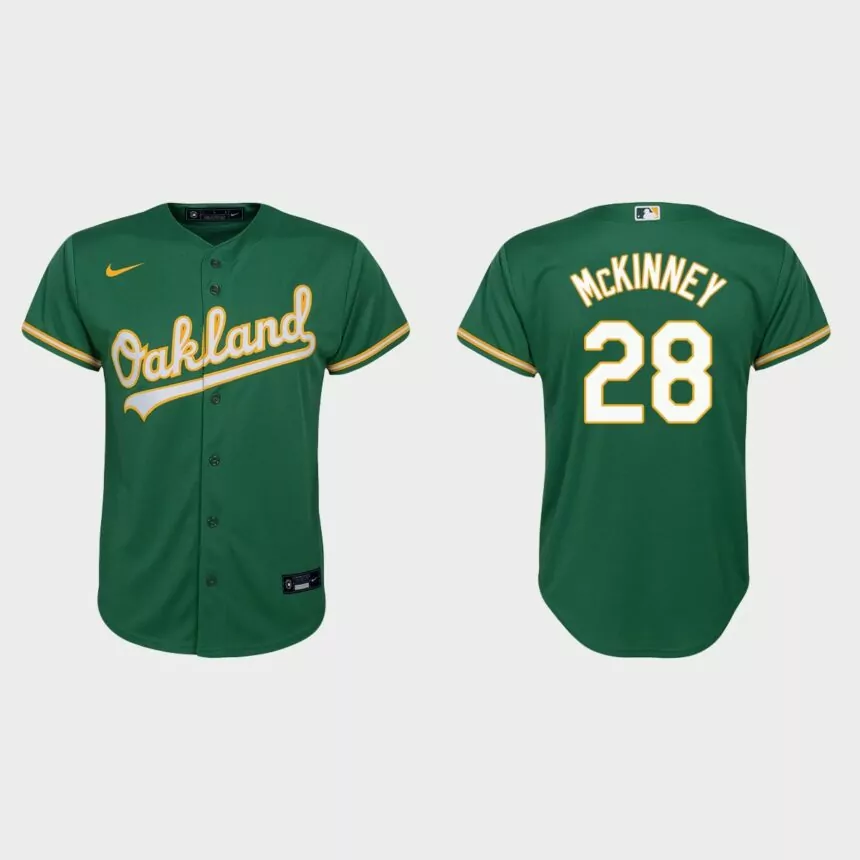 Youth Oakland Athletics Billy McKinney Kelly Green Replica Alternate Jersey