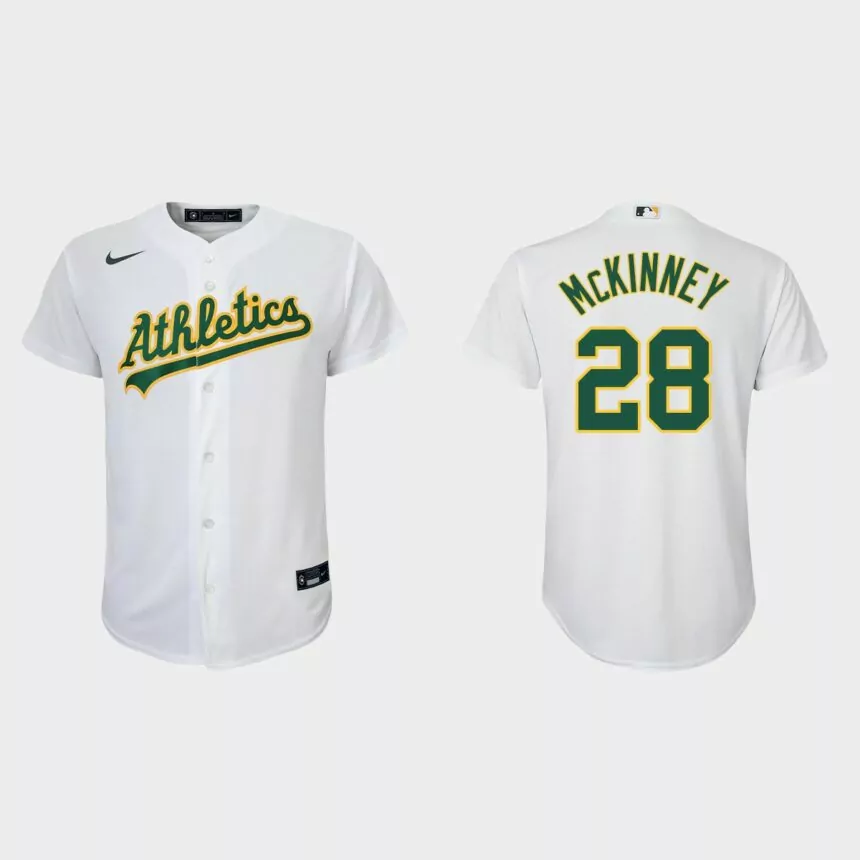 Youth Oakland Athletics Billy McKinney White Replica Home Jersey