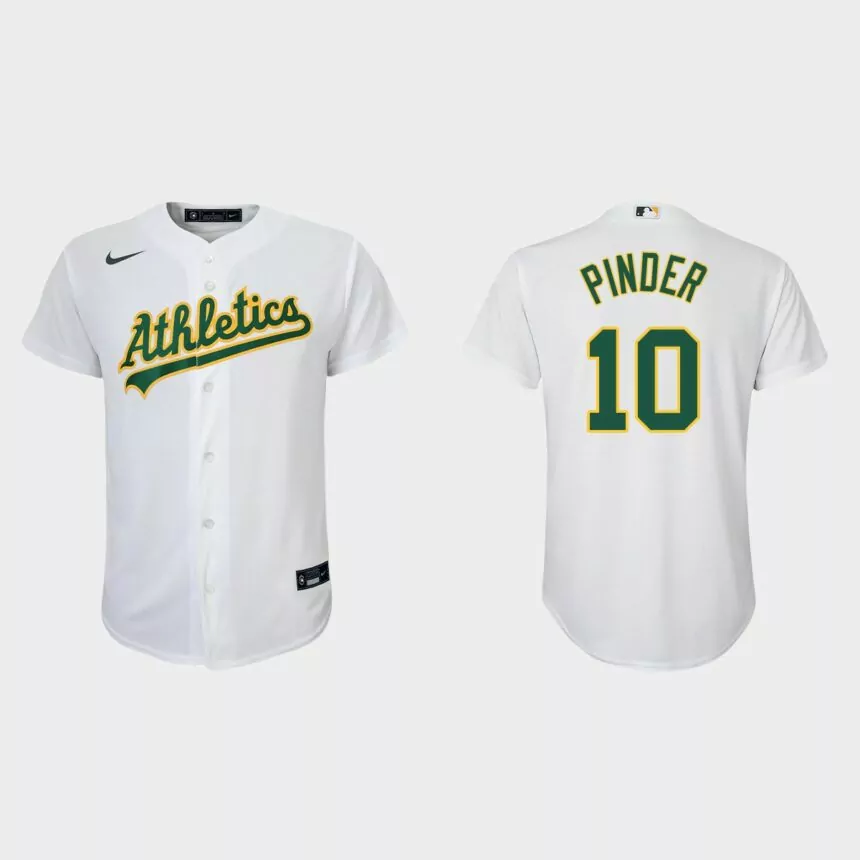 Youth Oakland Athletics Chad Pinder White Replica Home Jersey