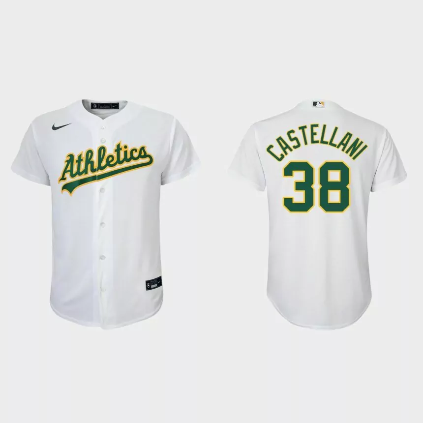 Youth Oakland Athletics Ryan Castellani White Replica Home Jersey
