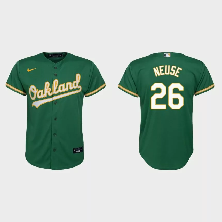 Youth Oakland Athletics Sheldon Neuse Kelly Green Replica Alternate Jersey