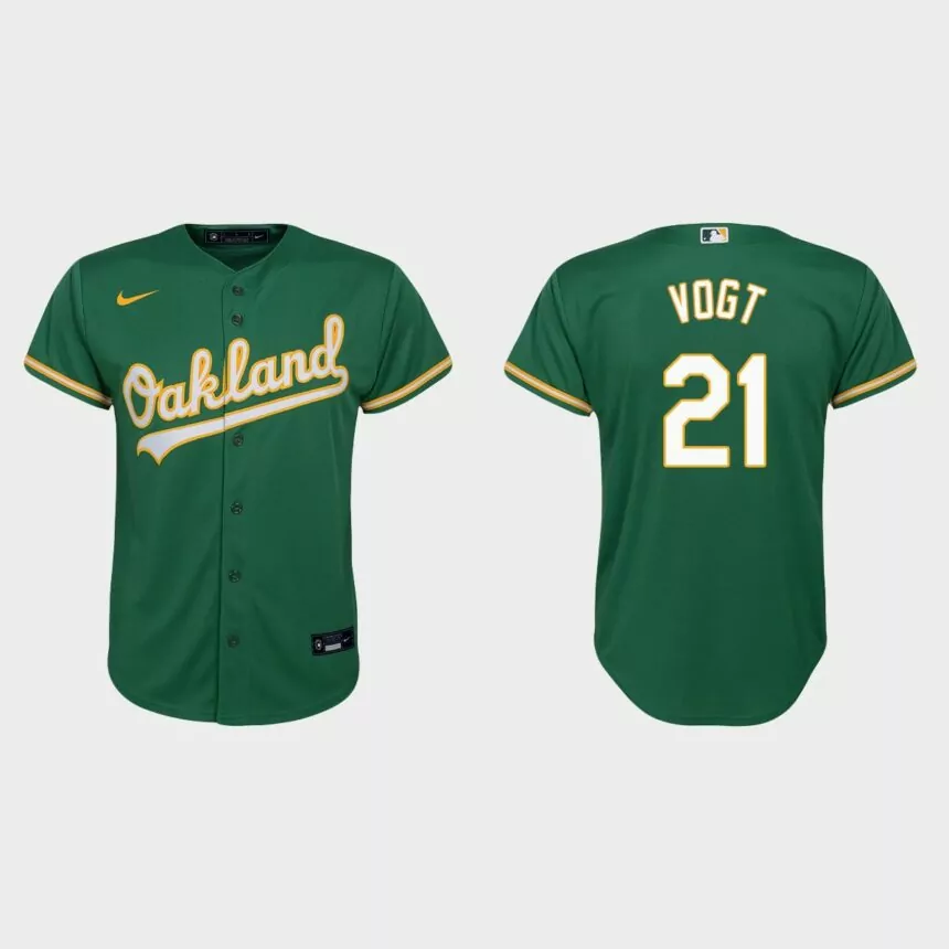 Youth Oakland Athletics Stephen Vogt Kelly Green Replica Alternate Jersey