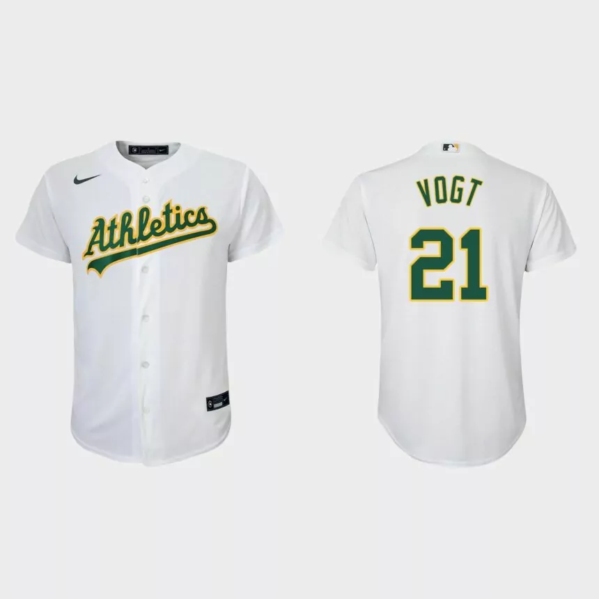 Youth Oakland Athletics Stephen Vogt White Replica Home Jersey