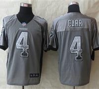 Youth Oakland Raiders #4 Derek Carr Grey NFL Elite Drift Fashion Jersey