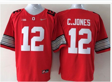 Youth Ohio State Buckeyes #12 Cardale Jones Red Stitched NCAA Jersey