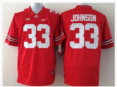 Youth Ohio State Buckeyes #33 Pete Johnson Red Stitched NCAA Jersey