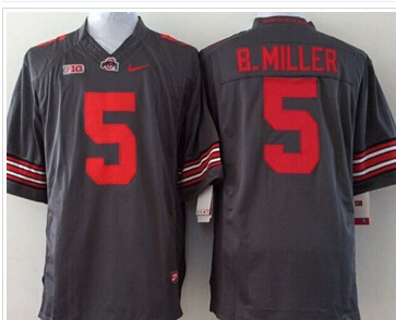 Youth Ohio State Buckeyes #5 Braxton Miller Grey Stitched NCAA Jersey
