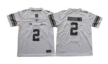 Youth Ohio State Buckeyes 2 J.K. Dobbins White Youth College Football Jersey