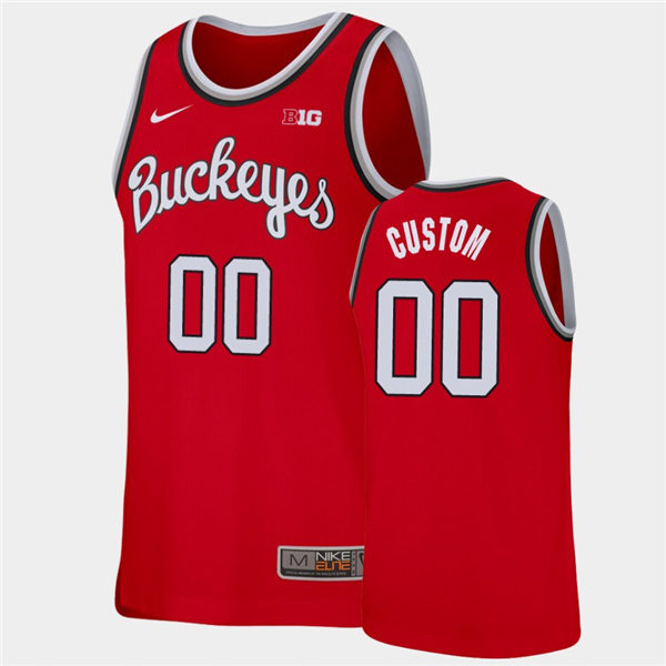 Youth Ohio State Buckeyes Custom Keita Bates-Diop Jim Jackson D'Angelo Russell Aaron Craft Nike 2020 Retro Scarlet Basketball Jerse