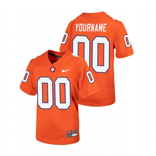 Youth Orange Clemson Tigers Custom Untouchable Replica Jersey
