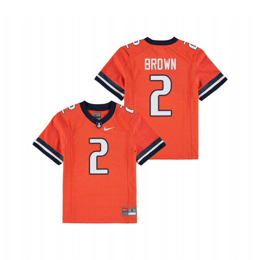 Youth Orange Illinois Fighting Illini Chase Brown Replica Football Jersey