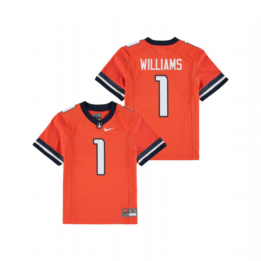 Youth Orange Illinois Fighting Illini Isaiah Williams Replica Football Jersey