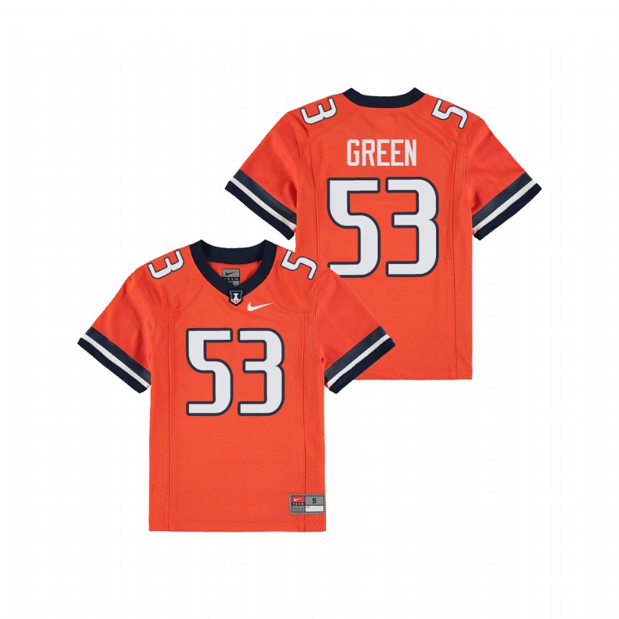 Youth Orange Illinois Fighting Illini Kendrick Green Replica Football Jersey