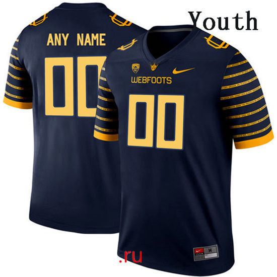 Youth Oregon Ducks 2016 Spring Game Customized 00 Webfoot 100th Rose Bowl Game Elite Jersey - Navy