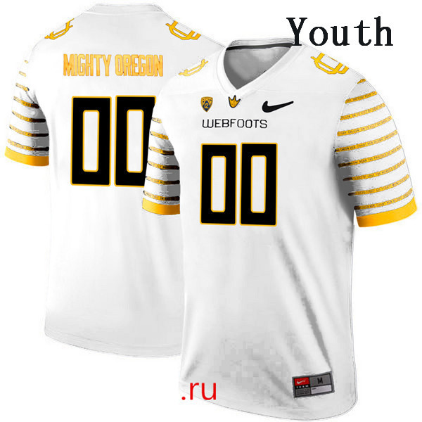 Youth Oregon Ducks Spring Game 2016 Customized 00 Webfoot 100th Rose Bowl Game Elite Jersey - White