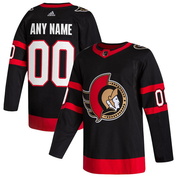 Youth Ottawa Senators Custom adidas Black Home Jersey Stitched