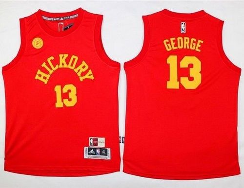Youth Pacers #13 Paul George Red Hardwood Classics Performance Stitched NBA Jersey