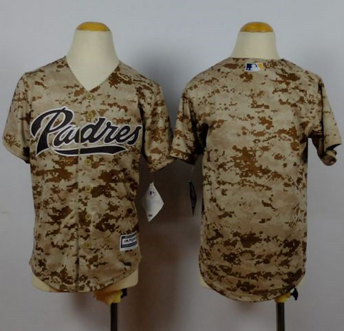 Youth Padres Blank Camo Alternate 2 Stitched MLB Jersey