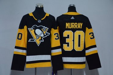 Youth Penguins 30 Matt Murray Black Adidas Jersey