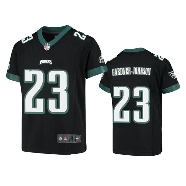 Youth Philadelphia Eagles #23 C.J. Gardner-Johnson Black Limited Jersey