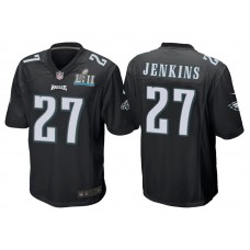 Youth Philadelphia Eagles #27 Malcolm Jenkins Black Super Bowl LII Bound Game Jersey