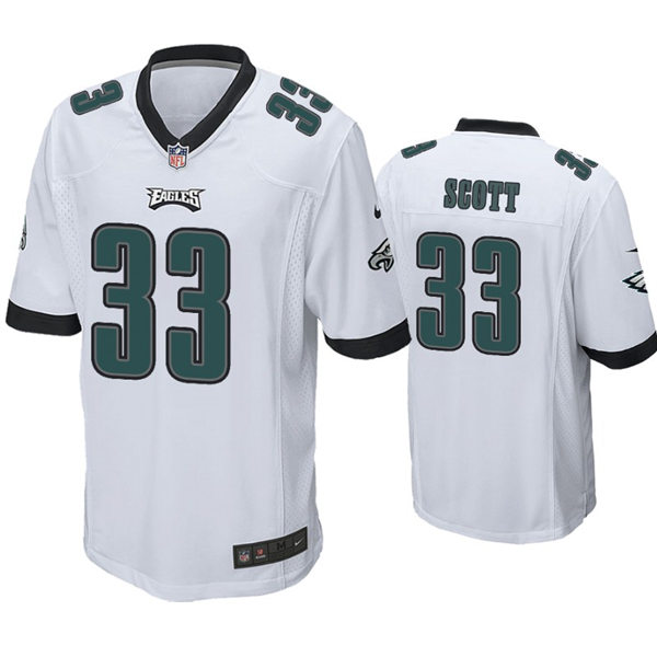Youth Philadelphia Eagles #33 Josiah Scott Nike White Limited Jersey