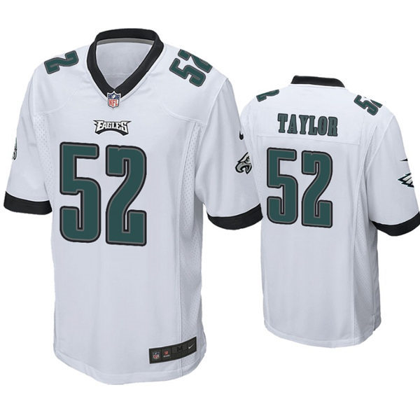Youth Philadelphia Eagles #52 Davion Taylor Nike White Limited Jersey
