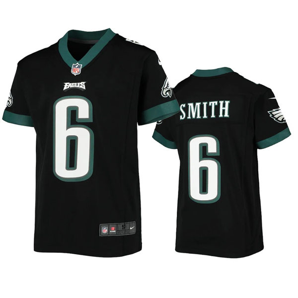 Youth Philadelphia Eagles #6 DeVonta Smith Black Limited Jersey