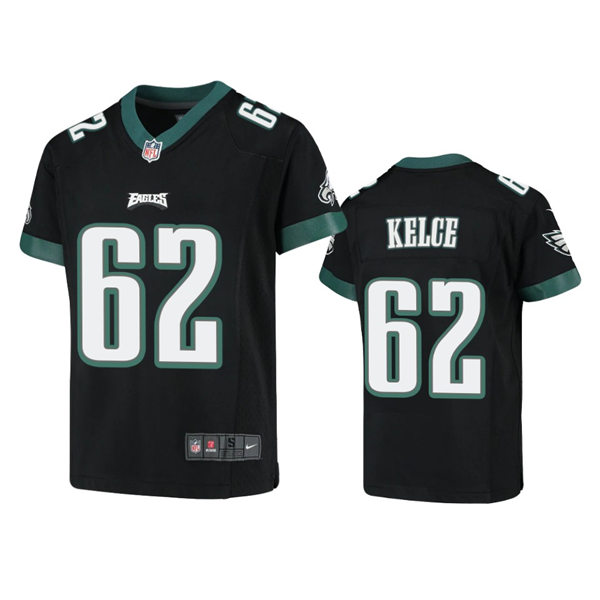 Youth Philadelphia Eagles #62 Jason Kelce Black Limited Jersey(3)