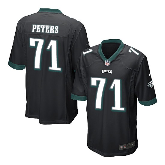 Youth Philadelphia Eagles #71 Jason Peters Black NFL Nike Game Jersey